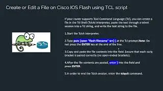 TCL script to create a file in Cisco IOS