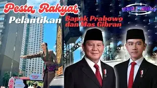 NYANYI DI PESTA RAKYAT PELANTIKAN BAPAK PRABOWO & MAS GIBRAN, MAMA IIS PILIH NAIK MRT 1 RUPIAH