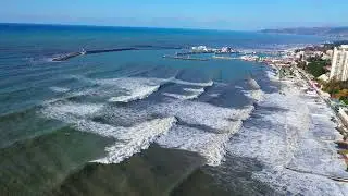 Самый красивый и мощный шторм в Сочи!