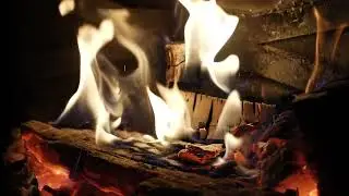 Cozy Burning Fireplace & Crackling Fire Sounds - 1 Hour