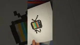 Как нарисовать Телевизор TV по клеточкам