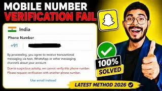 Snapchat Phone Number Verification Failed Fix 2026 | Due To Suspicious Activity Problem Solved