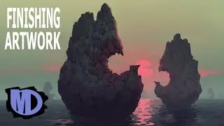 How to finish a digital landscape painting