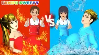 Sakura Hamil Api Vs Taiga Hamil Es Melahirkan Bayi Api 🔥 Vs Bayi Es ❄ | Api Vs Es | Yuta Vs Mio