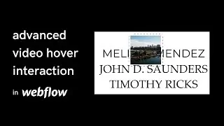 Video hover interactions in Webflow| Interactions in Webflow #03