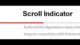 Scroll indicator  jQuery yordamida  @BoburDev.