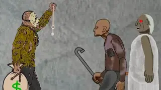 GRANNY vs GRANDPA vs Jason Voorhees - Drawing Cartoons 2 Animation.