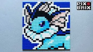Vaporeon Pokémon Pixel Art - Pix Brix Instructions