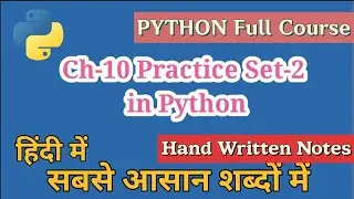 Ch-10 Practice Set-II in Python in hindi | Python Tutorials for Beginners | Cloud Tech Burner