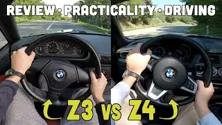 BMW Z3 vs BMW Z4 battle of the roadsters! #bmw #z3 #z4 #cabrio #comparison #test #povdrive