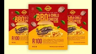 Burger Poster Designing | Learn Corel Draw