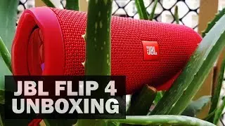 JBL Flip 4 Bluetooth Speaker Unboxing (Red) | IPX7 Water Resistant