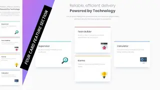 FOUR CARD FEATURE SECTION WITH HTML AND CSS
