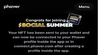Binance web3 wallet new airdrop Phaver NFT || 300 SOCIAL Token