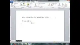 Basic shortcut keys for Microsoft Office 2010 Word