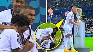 Mbappe Wins his first Trophy with Real Madrid 😍