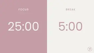 25/5 Pomodoro Timer | 4 x 25 min | Focus | Study | Reflection | Productivity