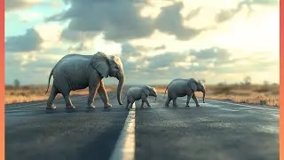 Adorable Baby Elephant's Curious Adventure, But He is Afraid Too!