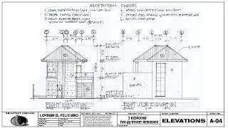 SHEET A-04 // FRONT AND RIGHT SIDE ELEVATION