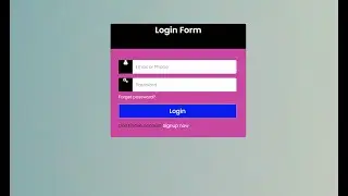 How To Create Login From Using HTML & CSS  | No JavaScript |