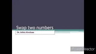 Program to swap two numbers