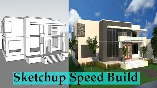 Sketchup house speed build | Sketchup Modern House Build | Real House Build