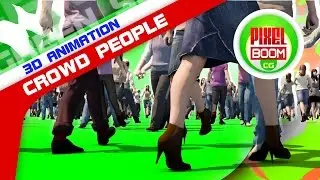 Green Screen Crowd People Walking Various Angles - Footage PixelBoom CG