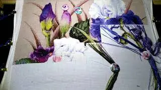Ирисы и шмель - отшив схемы Химеры