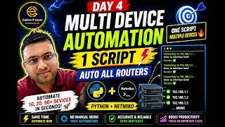 Day 4Automate Multiple Cisco Devices 🔥Python Network Automation (Netmiko)| Cisco Routers & Switches
