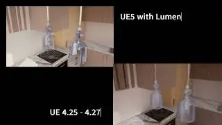 UE4 Lighting/UE5 Lumen Comparison Small Kitchen