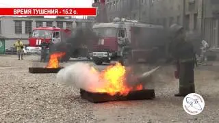 Тушение ЛВЖ порошковым огнетушителем (ОП). Ошибки при тушении.