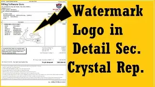 Watermark Logo in Detail Section Crystal Report Training Live (Billing Software Guru)