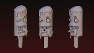 blender3D  Скульптинг  МОРОЖЕННОЕ ЗОМБИ
