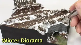 How to make realistic winter diorama - (Display Stand) - DIY
