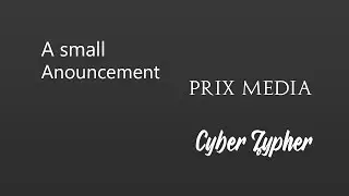 A small anouncement! | Prix Media | Frissco Media Productions