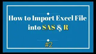 How to Import Excel File into SAS & R