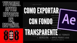 Como exportar con fondo transparente en After Effects