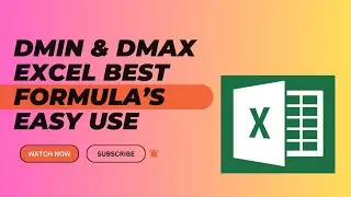 How to use Dmax & Dmin to find largest or smallest number based on a condition/FORMULA
