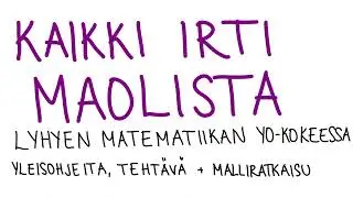 Kaikki irti MAOLista lyhyessä matikassa