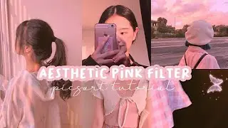 Aesthetic pink filter | (free) picsart tutorial | aesthetic edit
