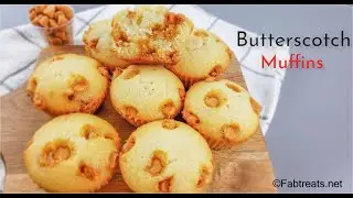 Eggless Butterscotch Cupcakes / Butterscotch Muffins / Simple & Easy Cupcakes