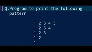 C++ Programming||Pattern Printing Problem (15)