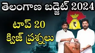 తెలంగాణ బడ్జెట్ 2024 || Telangana budget 2024