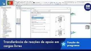 Transferência de reações de apoio em cargas livres