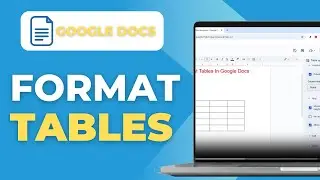 How To Format Tables In Google Docs