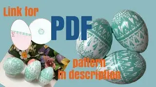 Hand painted Easter eggs pysanky, link for PDF pattern in description, by Gitka Schmidtova