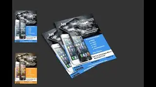 Flyer Design In Photoshop Tutorial - Mobile  Promotion Flyer