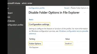 How to Disable Folder Options in File Explorer Using Intune: Step-by-Step Guide