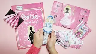 [how to make a blind bag] barbie blind bag opening ASMR & Tutorial (Free printable) 바비 블라인드백 만들기