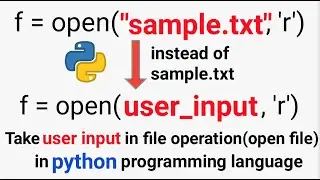 Take User Input in File operation(i.e open file,read, write, append) in python programming language.